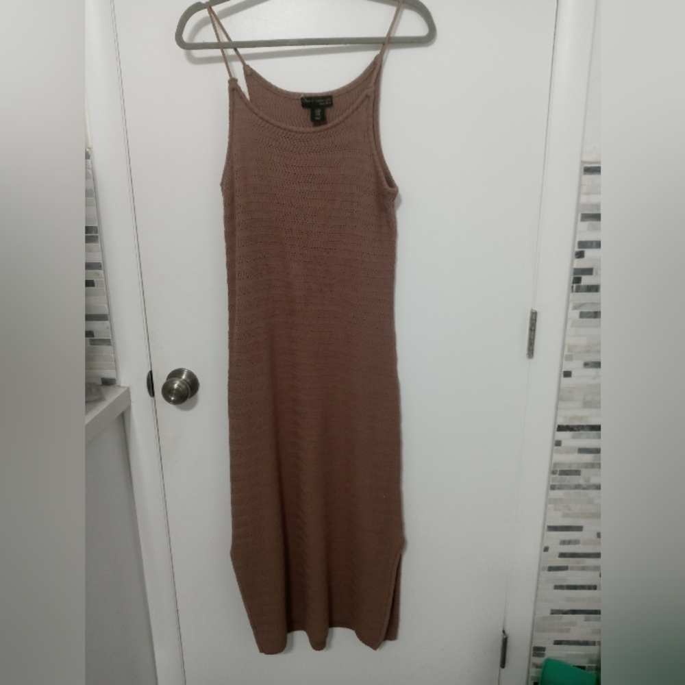 House of Harlow 1960 Nicole Richie Beige longline Zigzag knit Sweater tank Dress